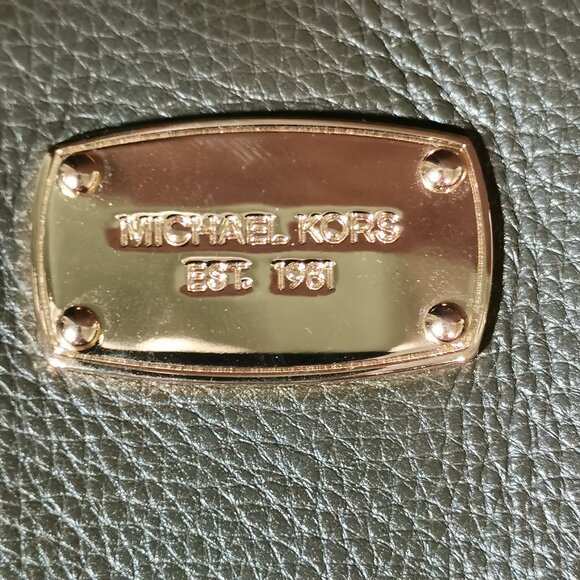 Olive/Gold Pebbled Leather Satchel/Crossbody EUC #253 - Picture 12 of 14